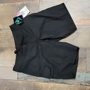 NWT KANU black womens surf shorts sz 0